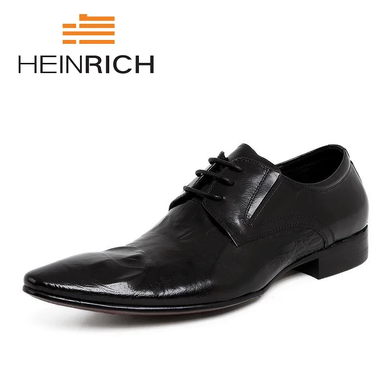

HEINRICH Derby Shoes For Men Dress Shoes Men Formal Shoes Pointed Toe Business Wedding Male Flats Four Seasons Mannen Schoenen