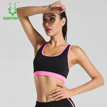 

2018 Vansydical Sports Bra Female Running Gathering Bra Vest Exercise Womens Bra Breathable Quick Dry Yoga Womens Sports Shirt