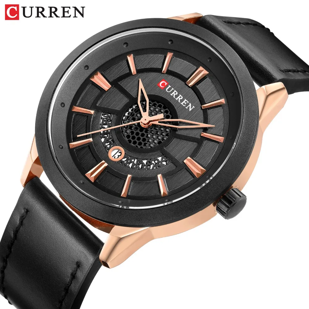 

2019 Mens Watches CURREN Fashion Men's Watch Casual Calendar Wristwatch Leather Clock Male Analog Quartz Watch Relogio Homem