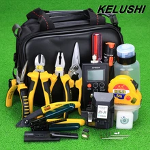 KELUSHI 30 в 1 FTTH-Fiber Optic Tool Kit HS-30 Кливер/Измеритель Мощности/10 МВт Visual Fault Locator/кевлар Ножницы/Резка Guider