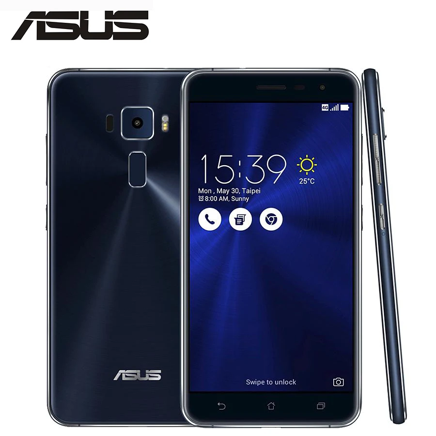 Мобильный телефон Asus Zenfone 3 ZE552KL 4G LTE Android 6,0 5,5 дюймов 1920x1080p 4 Гб ОЗУ 64 Гб ПЗУ Snapdragon 625 OctaCore NFC