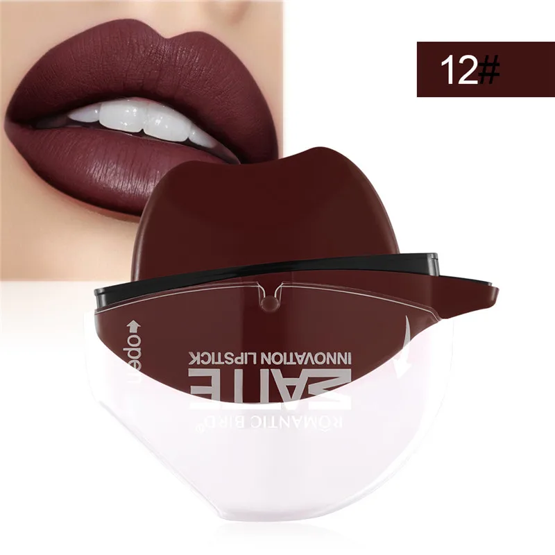 

Ruby Red Matte Lipstick Cosmetics Makeup Waterproof Velvet Lips Sticks Make up Long-Lasting Nude Lipstick