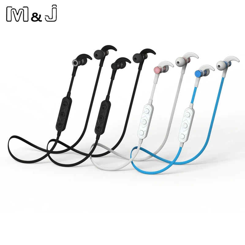 M J HT3 Bluetooth Headset Magnetic Wireless In ear Stereo Headphones with Mic Sport HD Music For iPhone Xiaomi Android