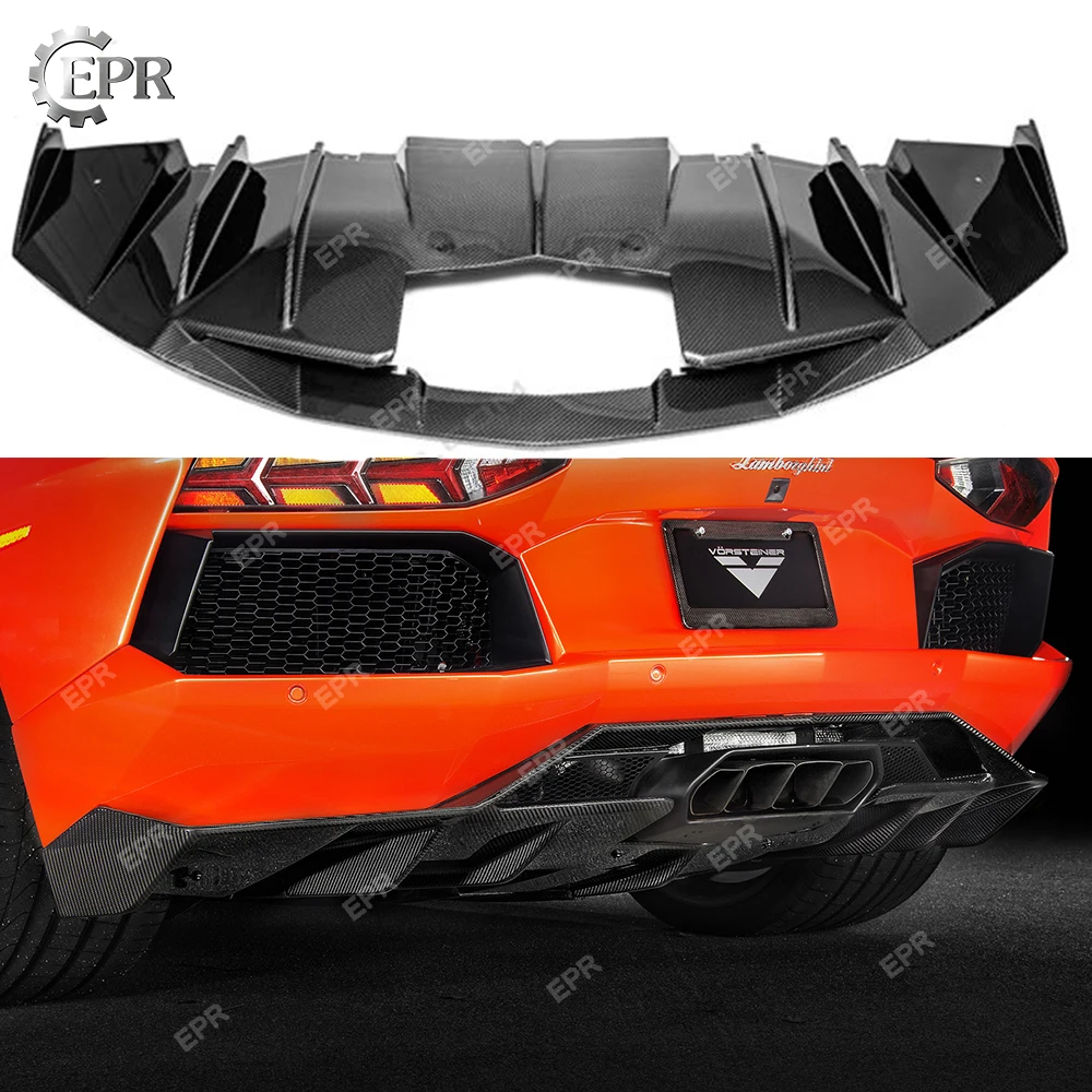 

Carbon Fiber Rear Diffuser For Lamborghini Aventador LP700 OEM Style Rear Diffuser Lip Body Kits Tuning Trim For Aventador LP700