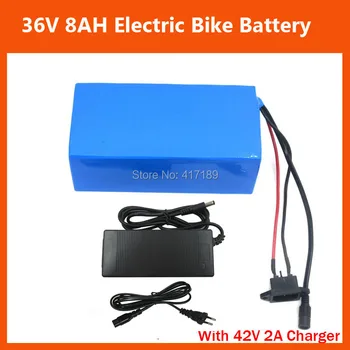 

36V 8AH lithium ion 18650 battery 500W 36V 10S4P Electric Bike Battery pack with PVC case 15A BMS 42V 2A charger Free taxes