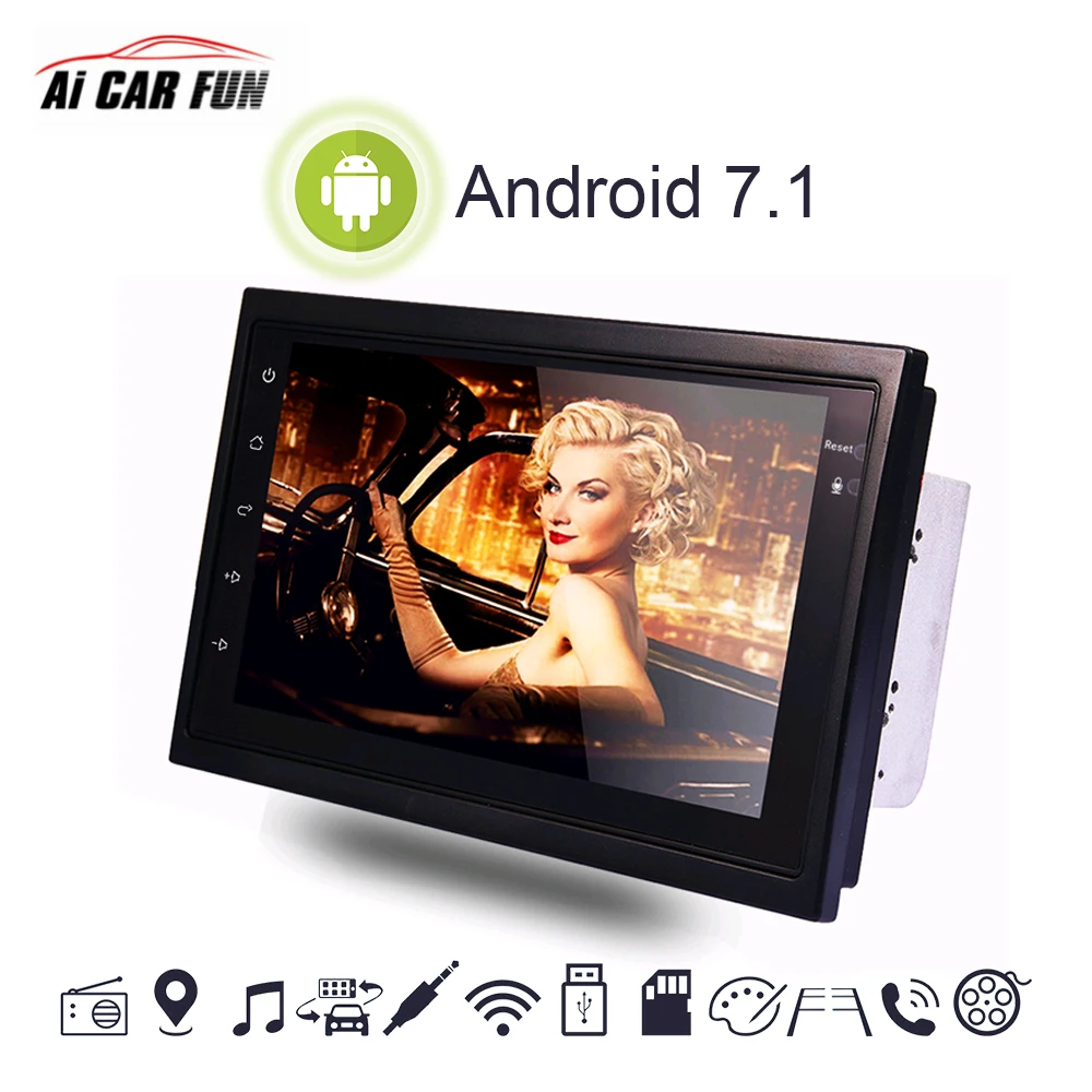 

Car Android 7.1 Multimedia Player With RDS Radio GPS Navigator WIFI Data Transmission Bluetooth Freely Call HD Reversing Audio