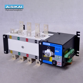 

AISIKAI 4P 300A ATS controller dual power automatic transfer switch parts 220V 380V electric diesel generator panel board 3phase