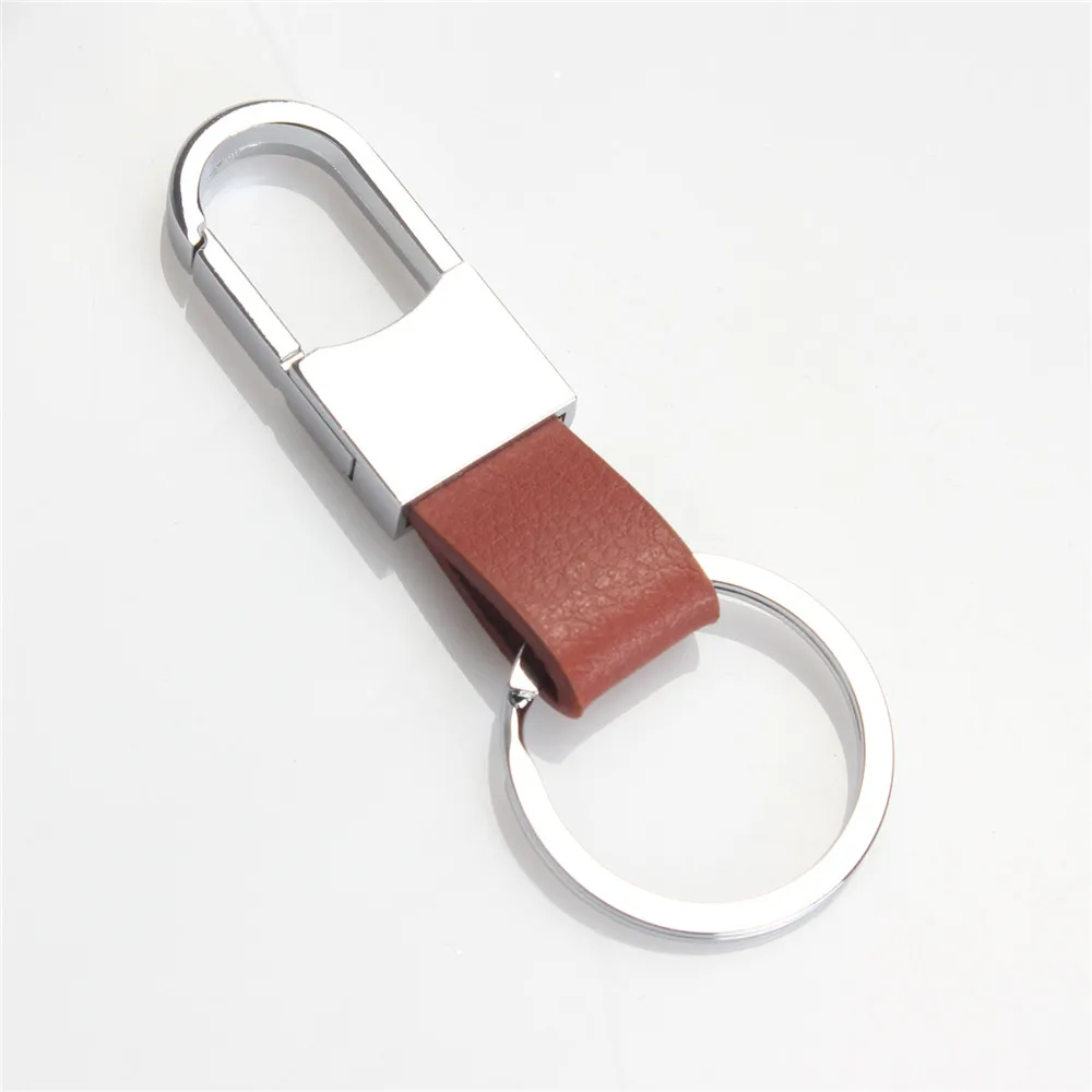 

Chunmu Custom Lettering Keyring Keychain Genuine Leather Men's Simple Key chains Holder Keyfob For Car Accessories Gift