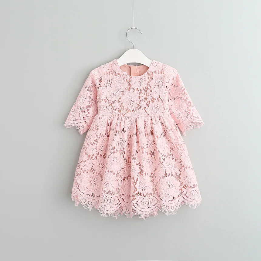 Princes Party Dress 2018 New Girl Lace Hollow Out Dresses