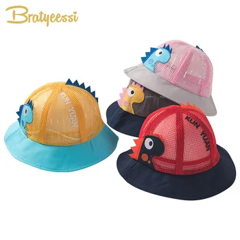 

Dinosaur Baby Hat for Girls Cotton Mesh Baby Summer Hat Spring Autumn Baby Cap for Boy Panama Children Hats Kids Caps