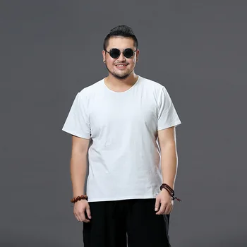 

summer cotton plus size men's Casual short-sleeve simple T-shirt M-9XL big tshirts male big o-neck t shirt solid color fat guy