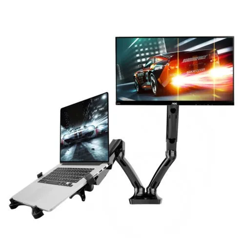 Desktop Full Motion Gas Spring Dual Monitor Mount