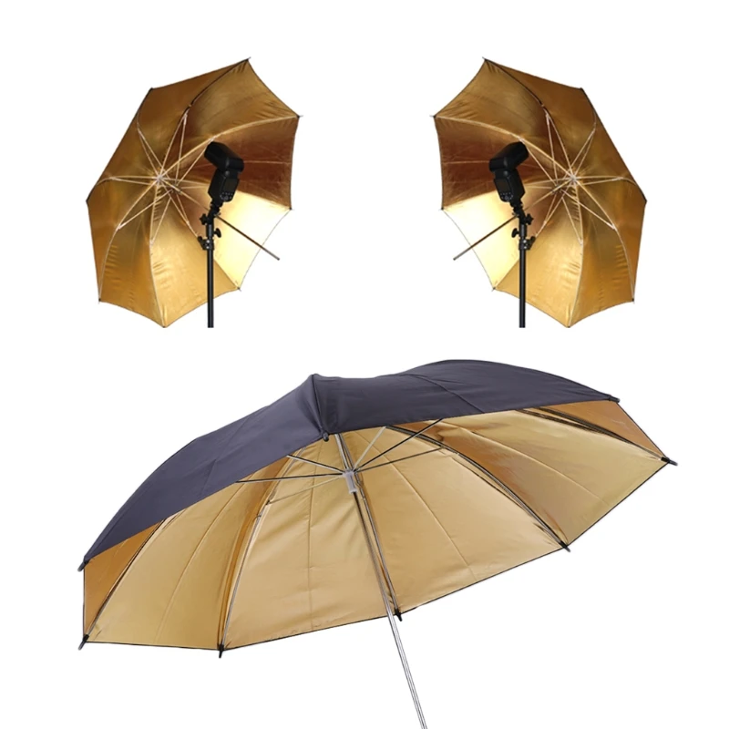 

33" Gold Light Studio Photography Flash Lighting Reflective Umbrella Accessories for photo studio flash Lighting Reflectors