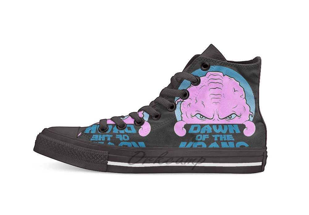 

Dawn of the Krang Unisex High Top Canvas flat Casual Custom shoes Drop Shipping