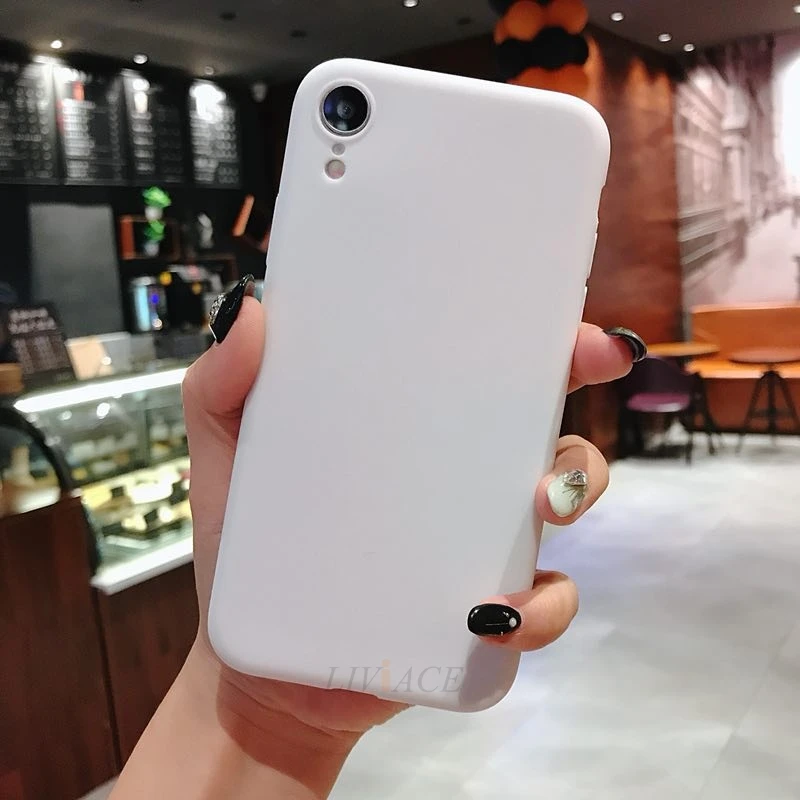 Матовый однотонный силиконовый чехол карамельного цвета для телефона iphone xr x xs max 6 6s 7 8 plus 5 5S se мягкая задняя крышка из ТПУ fundas coque