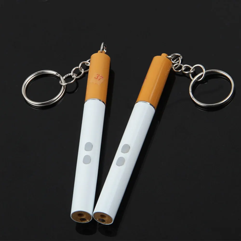 

Cigarette 650nm Ballpoint Pen LED Laser Pointer Pen Keychain Pointer Pen Creative Simulation Laser Light Visible Light