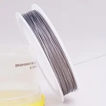 HHO-Tiger Tail Бисероплетение поделки из проволоки-80 м/0,45 мм/серебро