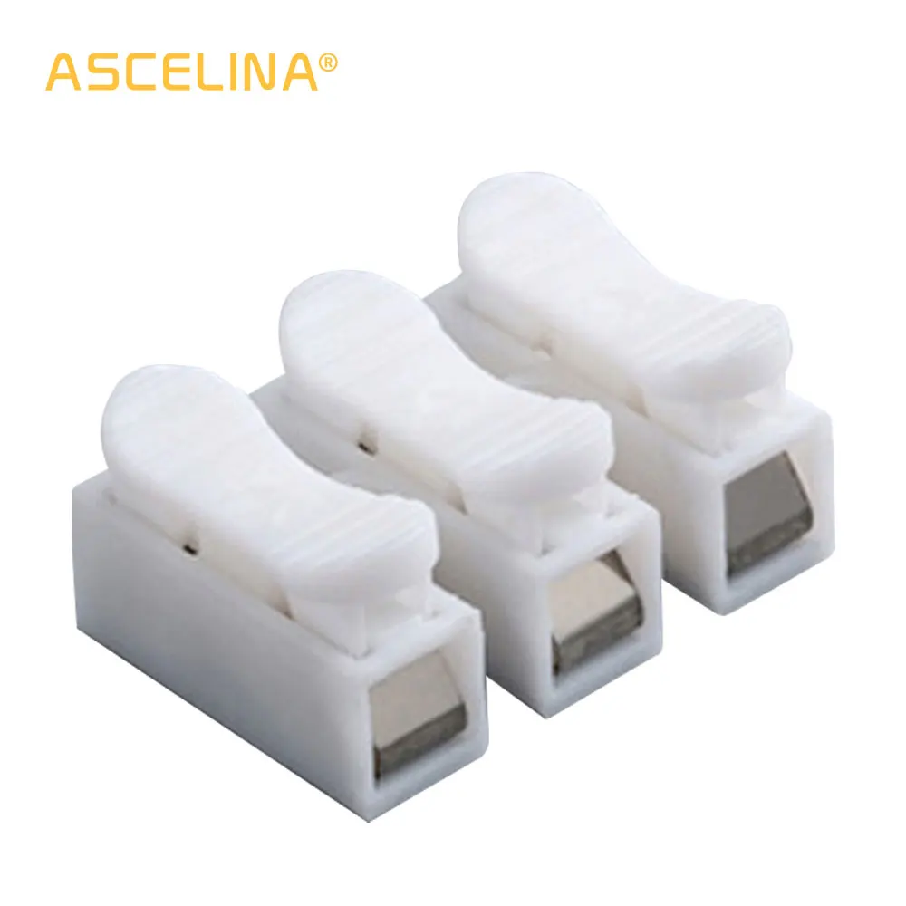 

10psx 3p Spring Connector wire with no welding no screws Quick Connector cable clamp Terminal Block 3 Way Easy Fit for led strip