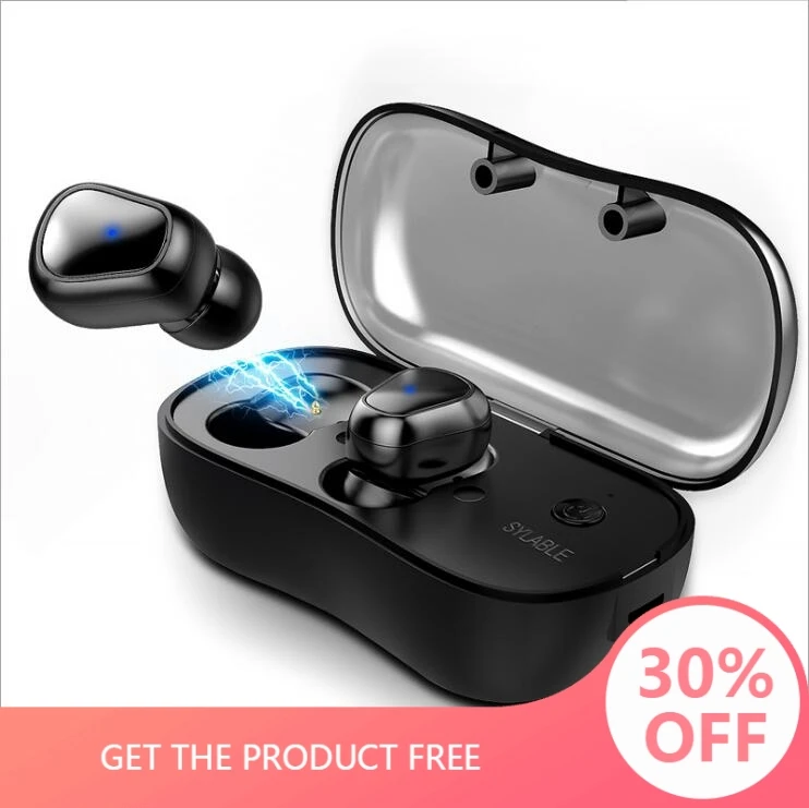 

Genuine 2019 New D900P Bluetooth V5.0 TWS Earphone True Wireless Stereo Earbud Waterproof SYLLABLE Bluetooth Headset for Phone