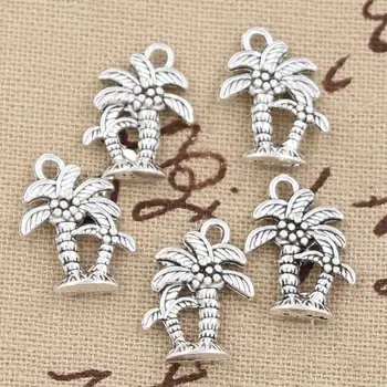 

8pcs Charms Palm Tree Coconut 18x13mm Antique Making Pendant fit,Vintage Tibetan Silver color,DIY Handmade Jewelry