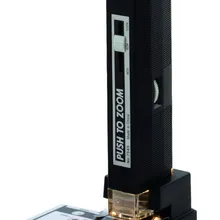 60X-100X с подсветкой зум Карманный микроскоп Часы увеличительное стекло со сценой