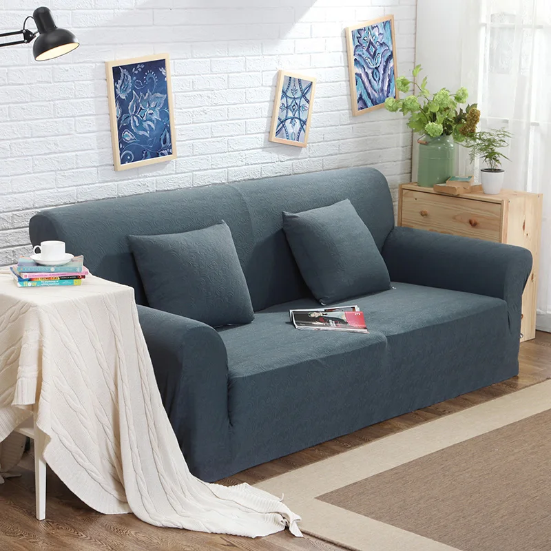 Современный Твердый эластичный чехол для дивана жаккардовый утепленный высококачественный угловой диван-Чехол Диван для влюбленных полотенец S-28