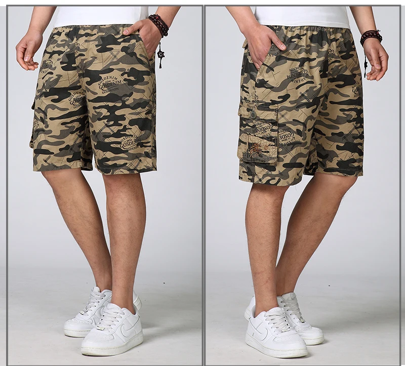 Summer Man Casual Shorts Camouflage Colour Boardshorts Men Adjustable Elastic Band Waist Short Male Leisure Bottoms 3XL 4XL (7)