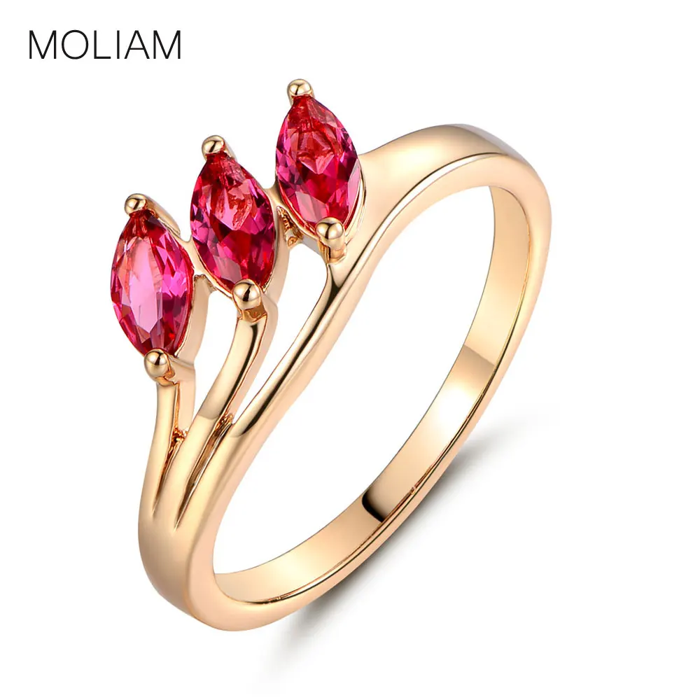 

MOLIAM Valuable Rings for Women Gold-Color Cute Lady Fashion Cubic Zirconia Crystal Ring With Gift Box Fast Despatch MLR112