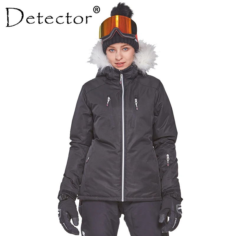 Детектор женская зимняя Лыжная куртка для сноуборда уличная Лыжная одежда Женская водонепроницаемая ветрозащитная шуба теплая одежда