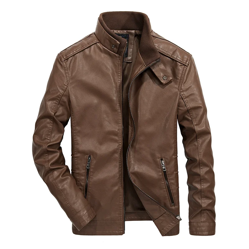 

2019 Newest Spring Fashion Men PU Coat Outerwear Biker Motorcycle Male Jackets Drop Shipping ABZ173