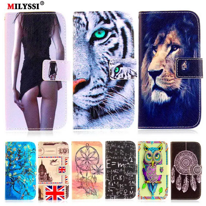 

MILYSSI Flip Phone Case For LG G7 G 7 Leather Coque Wallet Case Tiger Cover for lg g7 case capa for LG G7 case fundas