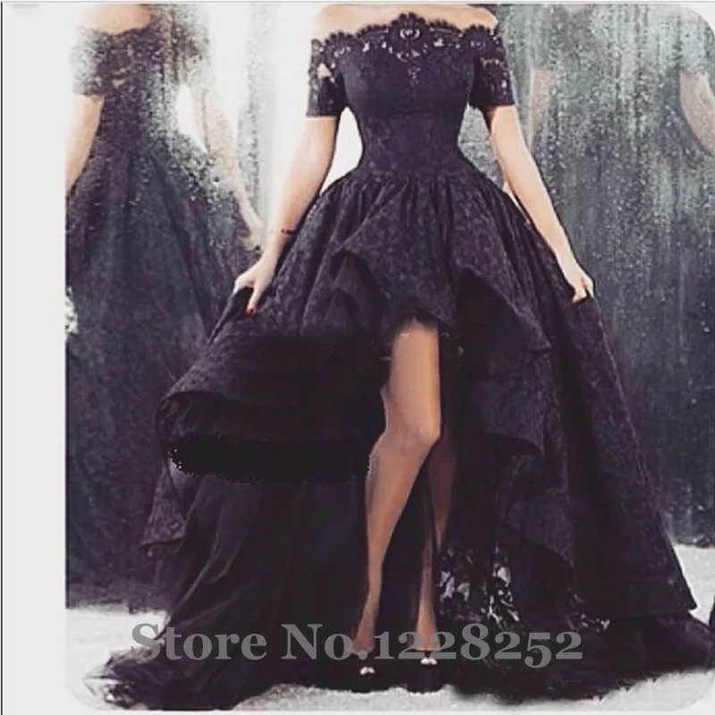 Black Vintage Prom Dresses with Sleeves