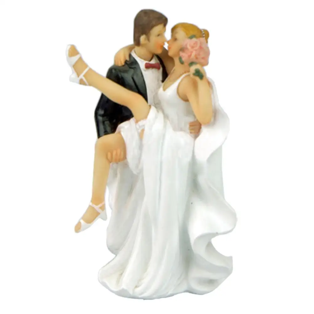 

Adeeing 1PCS Wedding Cake Toppers Bride and Groom Figurines Resin White Stand Topper Accessories Casamento Decoration New Year