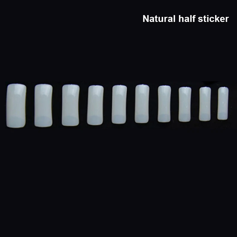 

500 Pcs Nude White False Nail Art Patches French Style Nail Art Salon Design 669