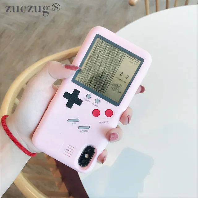 Best Price Original ZUCZUG Gameboy Tetris Phone Case for iPhone X 7 8 plus 6 6s Hard PC Full Cover Gameboy Back Shell for iPhone 6s plus