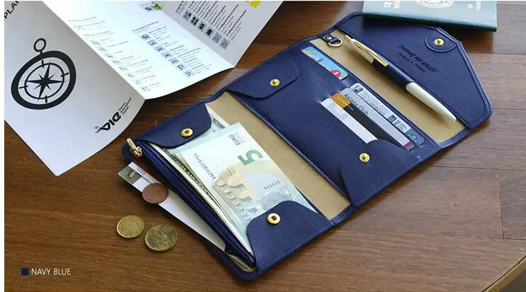 

Passport Wallet Multifunction Credit Card Package ID Holder Travel Clutch Bag