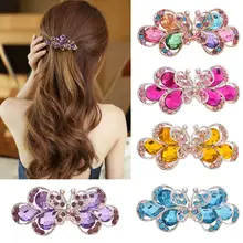 1 шт Новая мода хрустальные шпильки для волос заколки в виде бабочек заколки для волос с цветами для Для женщин аксессуары для волос женское украшение на голову
