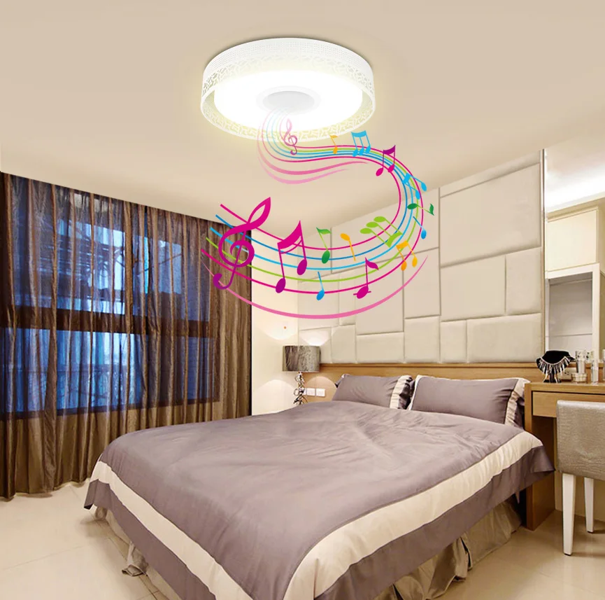 

2016 New RGB Dimmable 36W LED ceiling Light with Bluetooth & Music 90-260V Modern Led Ceiling Lamp for 15 -30 Square meters