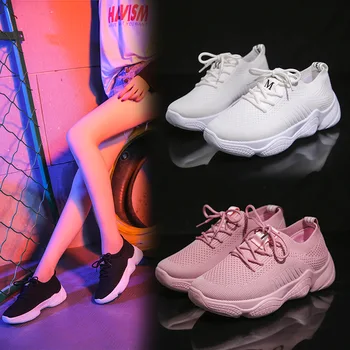 

Women Shoes 2019 New Fashion running shoes breathable sneakers Ins hot dad shoes white sneakers woman sports shoes fast delivery