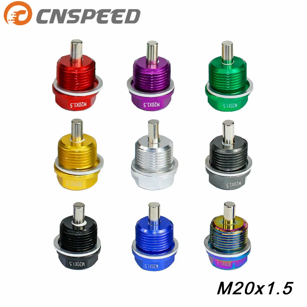 CNSPEED M20 * P1.5MM Магнитная дренажная масляная пробка алюминиевый болт/сливная для