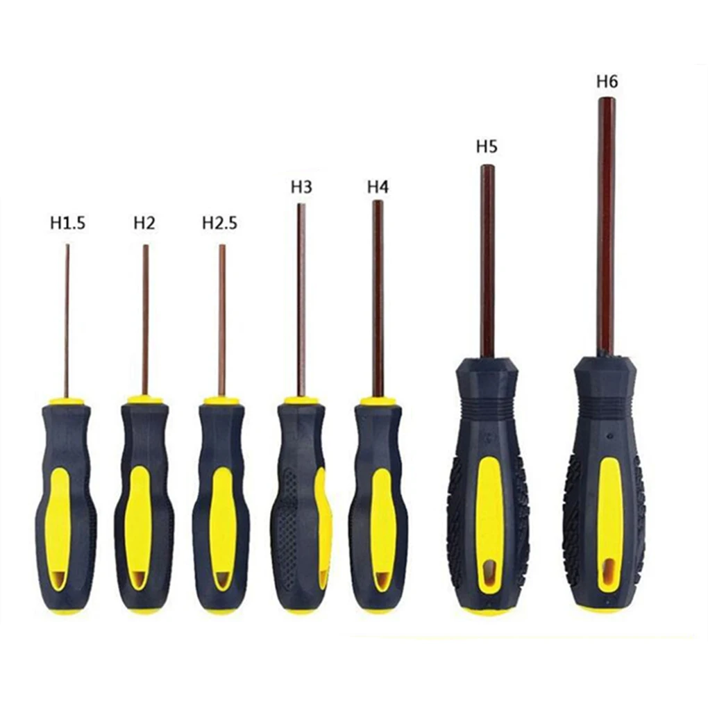 

1pc 1.5mm-6mm Flat Head Hexagon Screwdriver S2 Stell Hex Key Screw-driver Magnetic Allen Bolt Driver Hand Tools