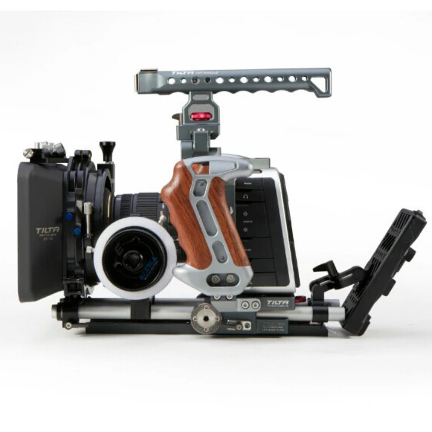 

Tilta BMCC rig Pro Kit for BlackMagic Camera Cage + FF-T03 follow focus + Lightweight Matte box V-lock Power plate