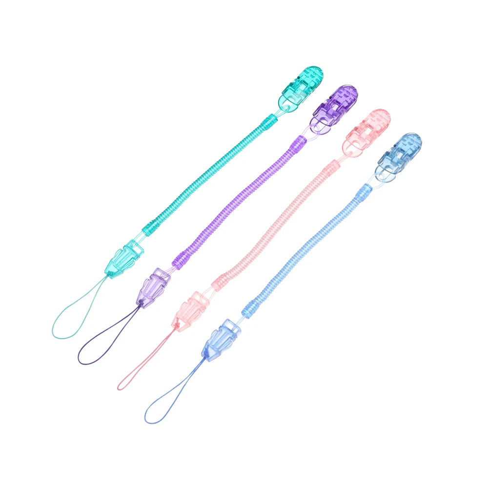 

Baby Infant Pacifier Chain Toddler Dummy Pacifier Spring Soother Nipple Clip Chain Holder Strap Pacifier Clip