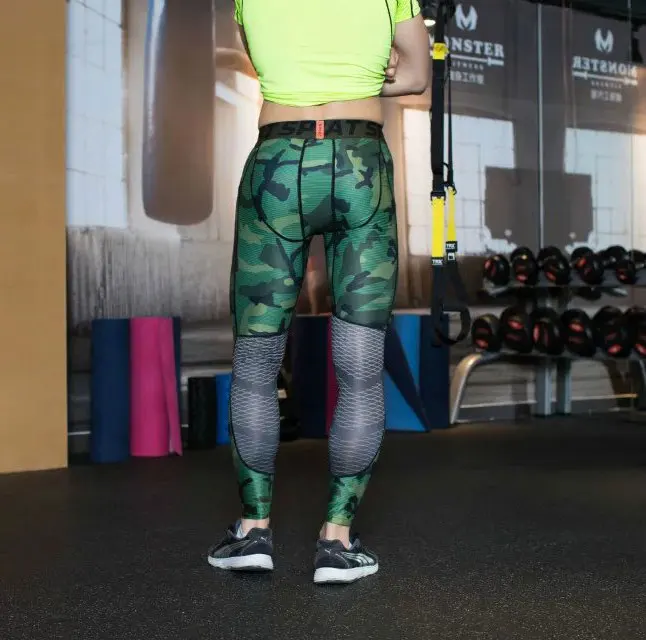 

Mens Compression Pants 2016 17 New Crossfit Tights Men Bodybuilding Pants Trousers Camouflage Joggers