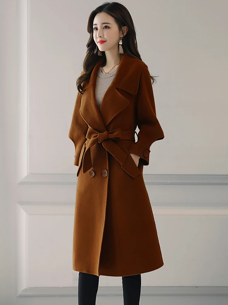 KMETRAM шерстяное пальто Женская куртка осенне-зимняя куртка женские корейские красные длинные пальто и куртки женские Abrigo Mujer MY2288