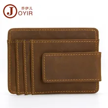 JOYIR Для мужчин из натуральной кожи, держатель для карт, тонкий банк Кредитная карта удостоверение личности держатель Чехол сумка для туристов и Модный чехол с бумажником и 18 экраны