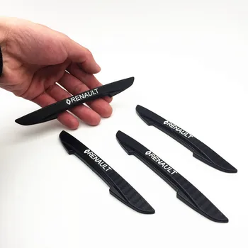 

4pcs For Renault logo Car Door Anti-collision Bumper Strip Guards Auto Door Side Protector Sticker Scratches Car styling