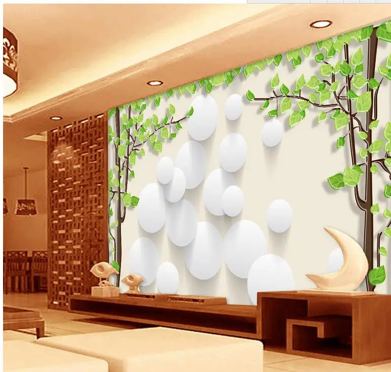 3D Задний план стены дерево круг обои для гостиной окна Настенные обои украшения дома