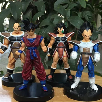 

4 Pcs/set Dragon Ball Z 27 Generation Raditz Son Goku Nappa Vegeta PVC Action Figure Collectible Model Toy 13 CM OPP P543