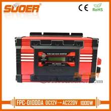 Suoer【Pure Синусоидальная волна Inverter】 высокой частоты 12V 220V инвертор с чистым синусом Мощность инвертор 1000 ватт инвертор(FPC-D1000A